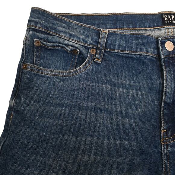 GAP Real Straight Jeans Womens 33/16 Short Dark Wash - Picture 6 of 11